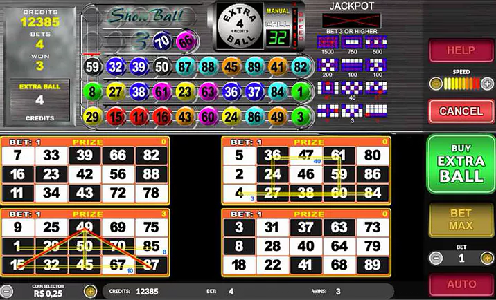 Jogar Video Bingo ShowBall 3 Grátis 